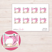DDZ-13575 planner sticker sheet with enlarged sticker detail