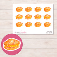 DDZ-13579 planner sticker sheet with enlarged sticker detail