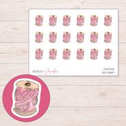 DDZ-13587 planner sticker sheet with enlarged sticker detail