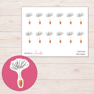 DDZ-13604 planner sticker sheet with enlarged sticker detail