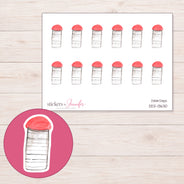 DDZ-13630 planner sticker sheet with enlarged sticker detail
