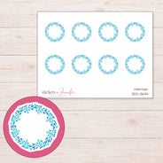DDZ-13634 planner sticker sheet with enlarged sticker detail