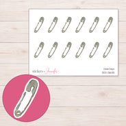 DDZ-13635 planner sticker sheet with enlarged sticker detail