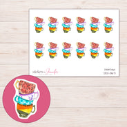 DDZ-13671 planner sticker sheet with enlarged sticker detail