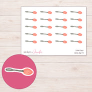 DDZ-13677 planner sticker sheet with enlarged sticker detail
