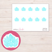 DDZ-13712 planner sticker sheet with enlarged sticker detail