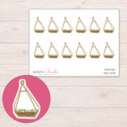 DDZ-13718 planner sticker sheet with enlarged sticker detail
