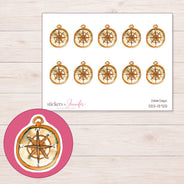 DDZ-13725 planner sticker sheet with enlarged sticker detail