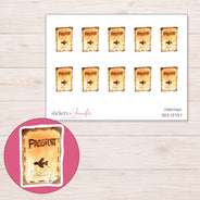 DDZ-13737 planner sticker sheet with enlarged sticker detail