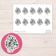 DDZ-13738 planner sticker sheet with enlarged sticker detail