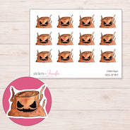 DDZ-13787 planner sticker sheet with enlarged sticker detail