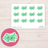 DDZ-13802 planner sticker sheet with enlarged sticker detail