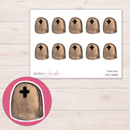 DDZ-13805 planner sticker sheet with enlarged sticker detail