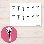 DDZ-13810 planner sticker sheet with enlarged sticker detail