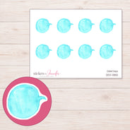 DDZ-13812 planner sticker sheet with enlarged sticker detail