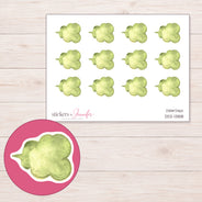 DDZ-13818 planner sticker sheet with enlarged sticker detail