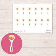 DDZ-13819 planner sticker sheet with enlarged sticker detail