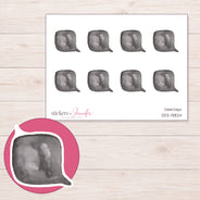 DDZ-13824 planner sticker sheet with enlarged sticker detail