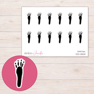 DDZ-13828 planner sticker sheet with enlarged sticker detail