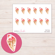 DDZ-13843 planner sticker sheet with enlarged sticker detail
