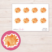 DDZ-13860 planner sticker sheet with enlarged sticker detail