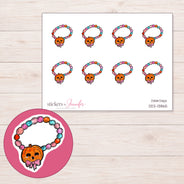 DDZ-13865 planner sticker sheet with enlarged sticker detail