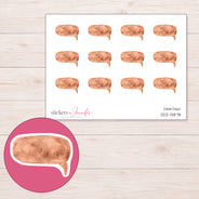 DDZ-13878 planner sticker sheet with enlarged sticker detail