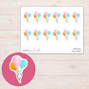 DDZ-13900 planner sticker sheet with enlarged sticker detail