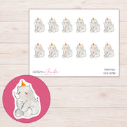 DDZ-13918 planner sticker sheet with enlarged sticker detail