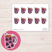 DDZ-13919 planner sticker sheet with enlarged sticker detail
