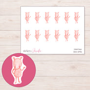 DDZ-13941 planner sticker sheet with enlarged sticker detail