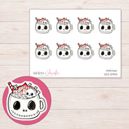 DDZ-13943 planner sticker sheet with enlarged sticker detail