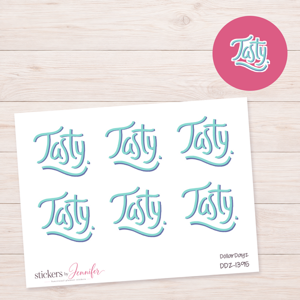 Tasty Lettering Planner Stickers | DDZ-1395