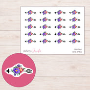 DDZ-13952 planner sticker sheet with enlarged sticker detail