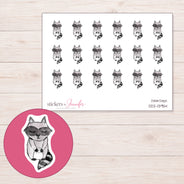 DDZ-13954 planner sticker sheet with enlarged sticker detail