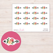 DDZ-13964 planner sticker sheet with enlarged sticker detail