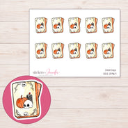 DDZ-13967 planner sticker sheet with enlarged sticker detail