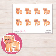 DDZ-13972 planner sticker sheet with enlarged sticker detail