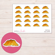 DDZ-13999 planner sticker sheet with enlarged sticker detail