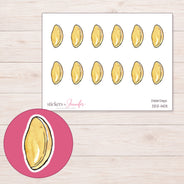 DDZ-14011 planner sticker sheet with enlarged sticker detail