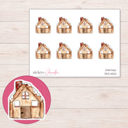 DDZ-14021 planner sticker sheet with enlarged sticker detail