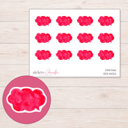 DDZ-14022 planner sticker sheet with enlarged sticker detail