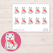 DDZ-14026 planner sticker sheet with enlarged sticker detail