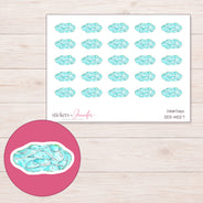 DDZ-14027 planner sticker sheet with enlarged sticker detail