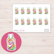 DDZ-14031 planner sticker sheet with enlarged sticker detail
