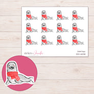 DDZ-14038 planner sticker sheet with enlarged sticker detail