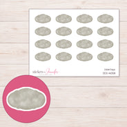 DDZ-14058 planner sticker sheet with enlarged sticker detail