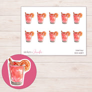 DDZ-14087 planner sticker sheet with enlarged sticker detail