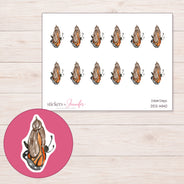 DDZ-14140 planner sticker sheet with enlarged sticker detail