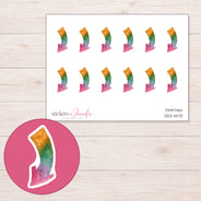 DDZ-14170 planner sticker sheet with enlarged sticker detail
